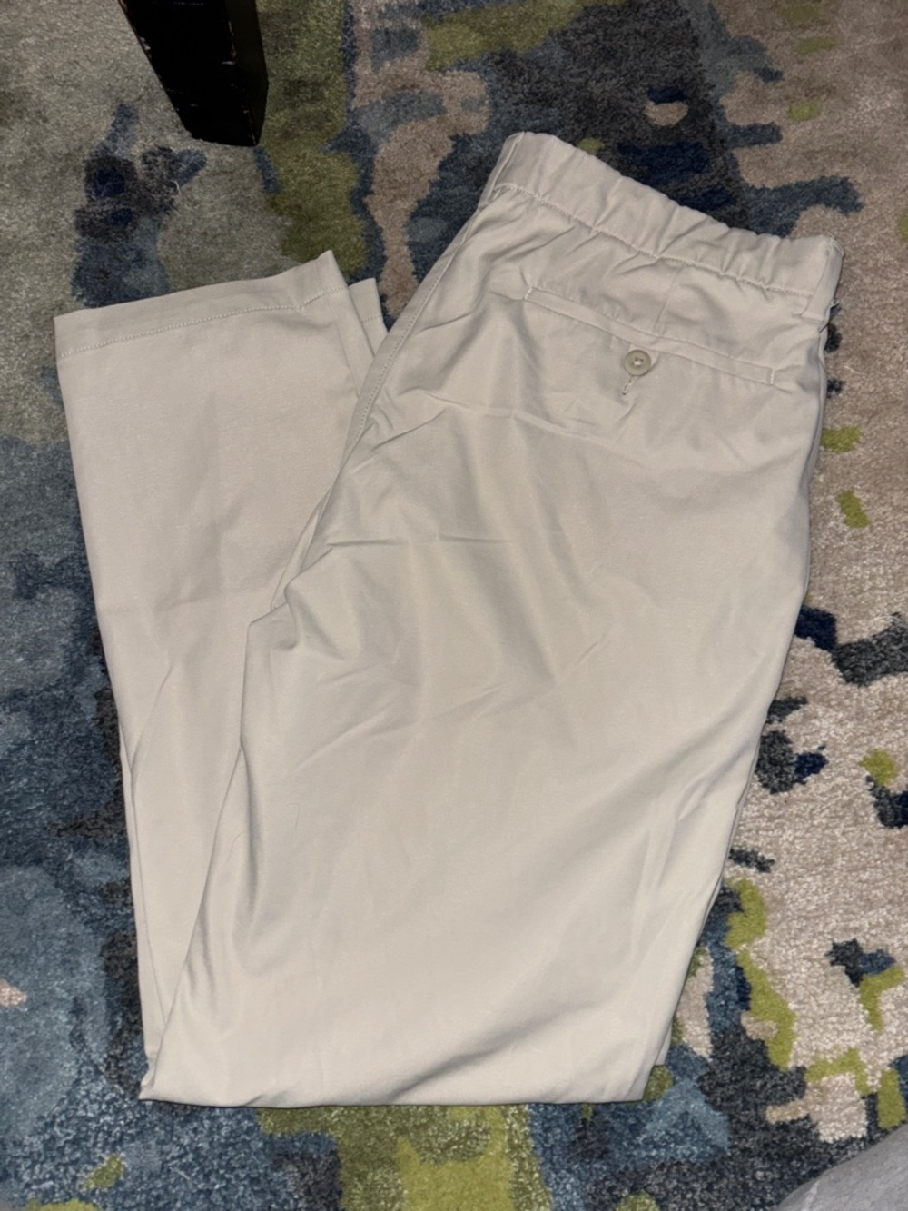 St. John's Bay Light Beige Elastic-Waist Chinos